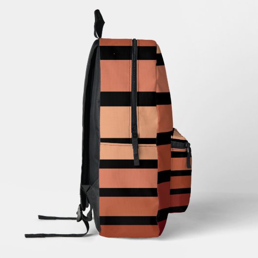 Sac À Dos Imprimé Tons Rouges Sur Noir (Gauche)