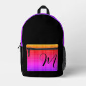 Sac À Dos Imprimé Topographie monographique personnalisée Retro Colo (Recto)