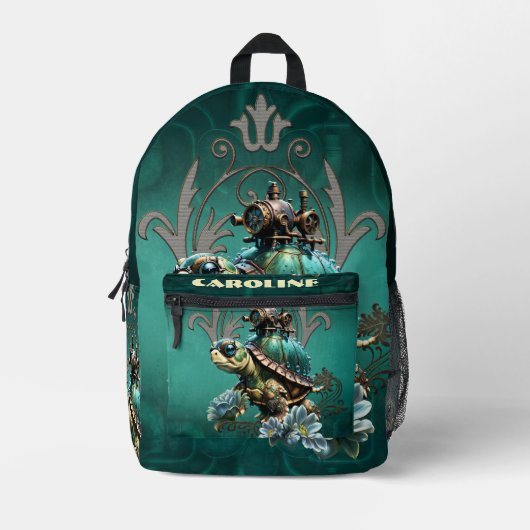 Sac À Dos Imprimé Tortue vapeur unique. (Recto)