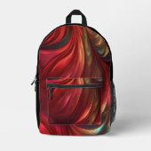 Sac À Dos Imprimé Tourbillon Abstrait rouge Iridescente (Recto)