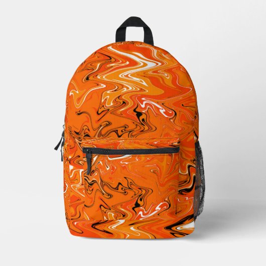 Sac À Dos Imprimé Tourbillon d'art orange #1 (Recto)