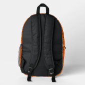 Sac À Dos Imprimé Tourbillon d'art orange #1 (Verso)