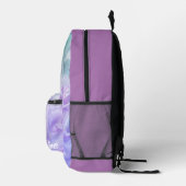 Sac À Dos Imprimé Tourbillon de nuage bleu et violet (Droite)