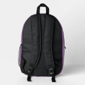 Sac À Dos Imprimé Tourbillon de nuage bleu et violet (Verso)