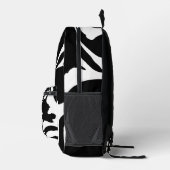 Sac À Dos Imprimé Tourbillon noir et Marbre blanc moderne (Droite)