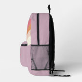 Sac À Dos Imprimé Tourbillon Rétro Rose Violet (Droite)