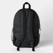 Sac À Dos Imprimé Tourbillons gris et blanc (Verso)