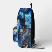 Sac À Dos Imprimé Tournoyants bleus et dorés 1 (Droite)