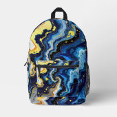 Sac À Dos Imprimé Tournoyants bleus et dorés 1 (Recto)
