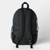 Sac À Dos Imprimé Tournoyants bleus et dorés 1 (Verso)