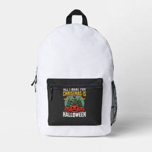 Sac À Dos Imprimé Tout ce que je veux pour Noël est un design Hallow