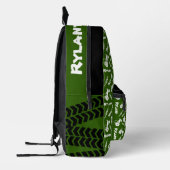 Sac À Dos Imprimé tracteur vert et graphique blé personnalisé (Gauche)