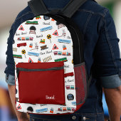 Sac À Dos Imprimé Train Motif Petit Garçon Prénom Choo Choo Enfants