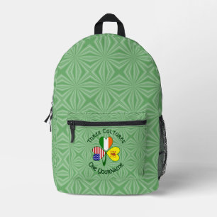 Sac À Dos Imprimé Trèfle Lion Écosse Irlande USA Drapeaux Personnali