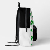 Sac À Dos Imprimé Trèfles Monogrammes Verts Étincelants Saint Patric (Gauche)
