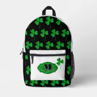 Trèfles Monogrammes Verts Étincelants Saint Patric