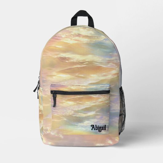 Sac À Dos Imprimé Trendy Opal Iridescent Holographic School Backpack (Recto)