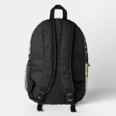 Sac À Dos Imprimé Tribal Ethnique Brun Or & Vert (Verso)