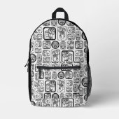 Sac À Dos Imprimé Tribal MAYA ancien masque motif 1 (Recto)