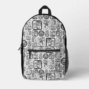 Sac À Dos Imprimé Tribal MAYA ancien masque motif 1