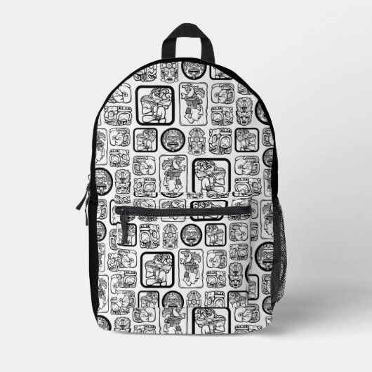 Sac À Dos Imprimé Tribal MAYA ancien masque motif 1 (Recto)