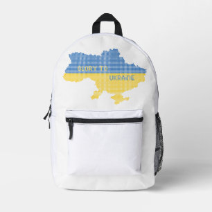 Sac À Dos Imprimé Tricot Ukraine texte de la carte d'Etat Gloire à l