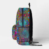 Sac À Dos Imprimé Trippy Sky Blue Abstrait Retro Liquid Swirl (Droite)