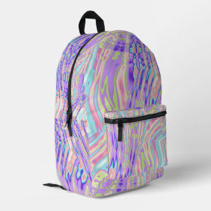 Sac À Dos Imprimé Trippy Super coloré Blobs Digital Abstrait Art