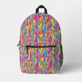 Sac À Dos Imprimé Trippy super Hachement Quirky Pansexual Fierté (Recto)