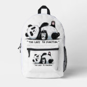 Sac À Dos Imprimé Trop azy pour fonctionner - Lazy Panda (Recto)
