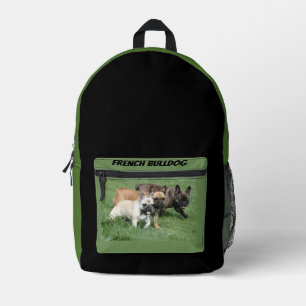Sac À Dos Imprimé Trottes de Bouledogues Français French Bulldog