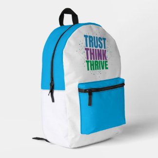 Sac À Dos Imprimé Trust Think Thrive – Motivational Quote Design