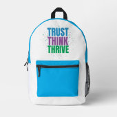 Sac À Dos Imprimé Trust Think Thrive – Motivational Quote Design (Recto)