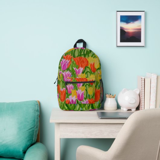 Sac À Dos Imprimé Tulipes (Insitu)