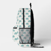 Sac À Dos Imprimé Turquoise Cute Elephant Motif (Droite)