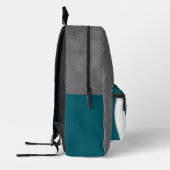 Sac À Dos Imprimé turquoise gris volley couleurs de l'équipe nom de  (Gauche)