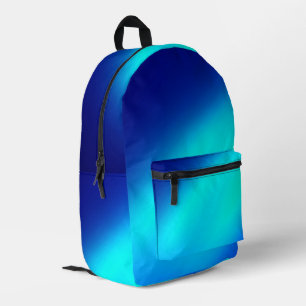 Sac À Dos Imprimé Turquoise Navy ombre lune clair double bande
