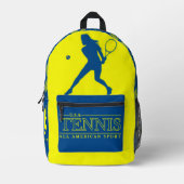 Sac À Dos Imprimé U.S.A Tennis Design Backpack  (Recto)
