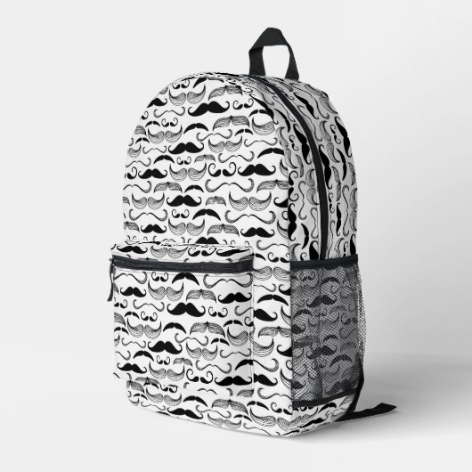 Sac À Dos Imprimé Un Club de Gentlemen. Motif Moustache (Coin arrière droit)