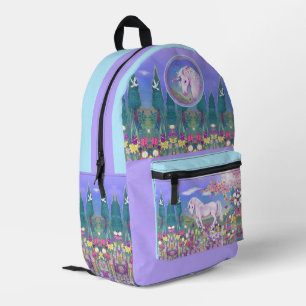 Sac À Dos Imprimé Un paradis mauve
