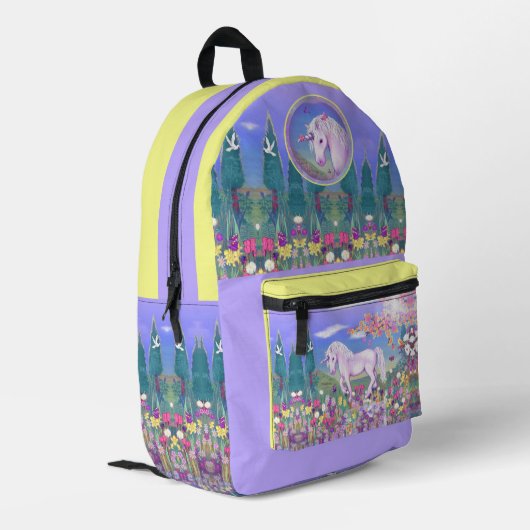 Sac À Dos Imprimé Un paradis mauve (Coin arrière gauche)