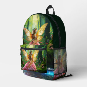 Sac À Dos Imprimé Une féerie magique forêt boisée