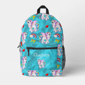 Sac À Dos Imprimé Unicorn Magic Aqua (Recto)