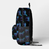 Sac À Dos Imprimé Unicorn Sparkles aqua blue ombre motif Monogramme (Droite)