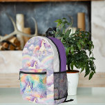 Sac À Dos Imprimé Unicorne arc-en-ciel magique | Monogramme<br><div class="desc">Design monogramme tendance. Personnalisez avec votre nom, monogramme, initial ou texte. Parfait pour où que vous alliez, que vous soyez en déplacement, à la salle de sport ou en plein air. Concevez des sacs à dos personnalisés pour l'école, le travail ou les aventures dans la nature. Achète-en un pour toi...</div>