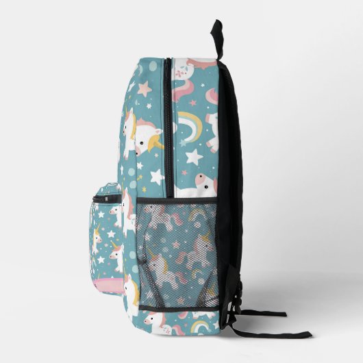 Sac À Dos Imprimé Unicorne Princesse personnalisée (Droite)