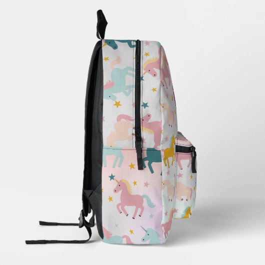 Sac À Dos Imprimé Unicorne Princesse personnalisée (Gauche)