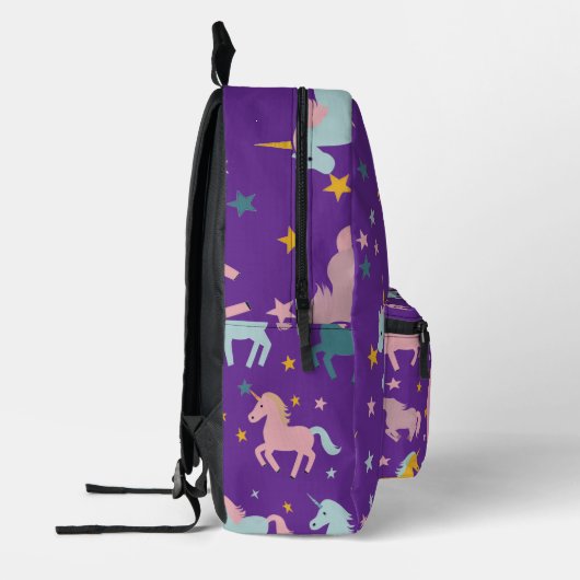 Sac À Dos Imprimé Unicorne Princesse personnalisée (Gauche)