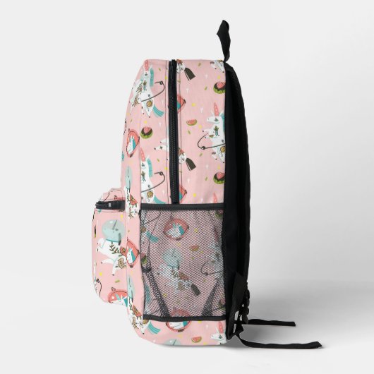 Sac À Dos Imprimé Unicornes dans le Motif spatial (Droite)