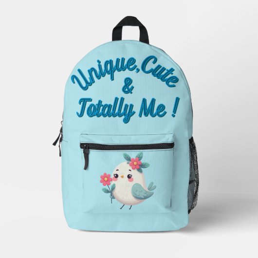Sac À Dos Imprimé Unique, Mignon & Totalement Moi (Recto)